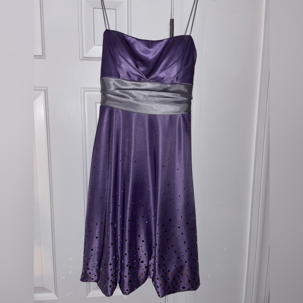 Jump Purple Embellished Sundress Spaghetti Strap